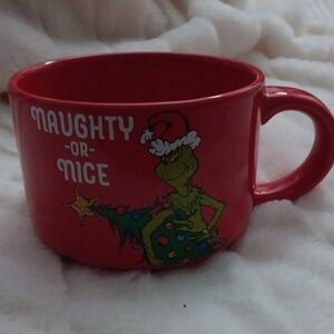 Red Grinch Christmas Mug